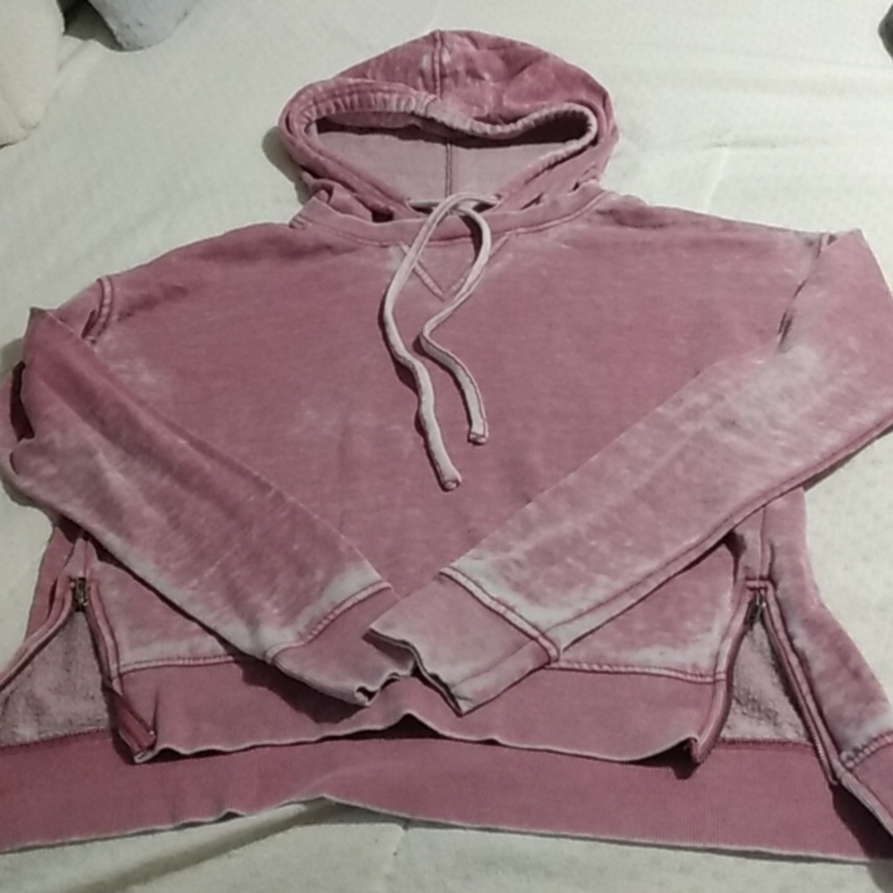 SO pink vintage washed hoodie